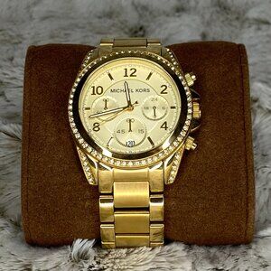 Michael Kors Gold-Tone Chronograph Watch (MK5688) – Like New